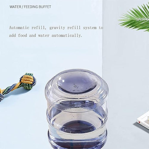 3.8L Unplugged Automatic Pet Feeder Large Capacity Water Food Holder Dog Drinking Bowl Pet Gravity Water And Food Dispenser Supply Accessories Pet water dispenser (Water dispensers)