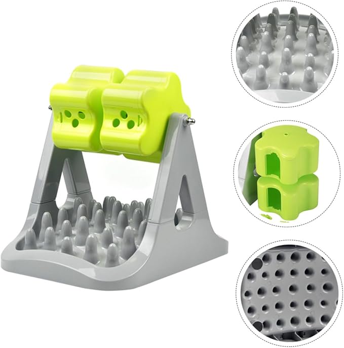 Sosoport Automatic Dog Food Dispenser Rotatable Pet Feeder with Slip Base Durable Material for Dogs Convenient Pet Training Tool for Home Use