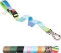 TSPRO Dog Training Leash with Sturdy Metal Buckle, 26 Inches Adjustable Short Leash for Large Dogs, Comfortable Padded Handle (Rainbow Gradient)