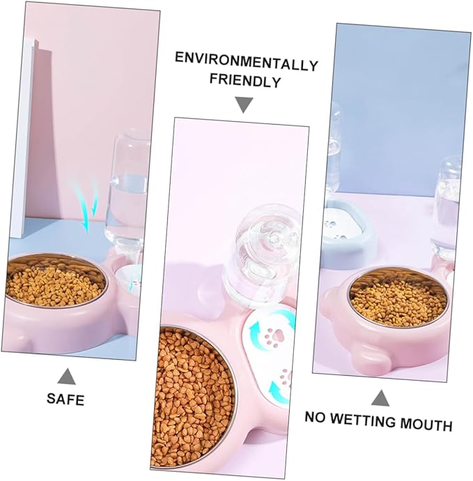 BESPORTBLE Stainless Steel Automatic Pet Feeder Bowl for Cats and Dogs Easy to Clean Pressure Resistant Design with Water Refill for Convenient Daily Use