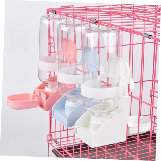 GANAZONO Automatic Pet Water Dispenser for Dogs Cats and Animals Leakproof Cage-Mounted Drinking Feeder Easy Installation for Home and Outdoors White