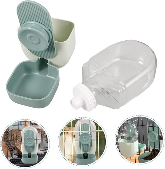 ibasenice Hanging Pet Water Dispenser for Dog Crate Automatic Water Feeder Leak Design Compact Easy Installation for Cats and Dogs