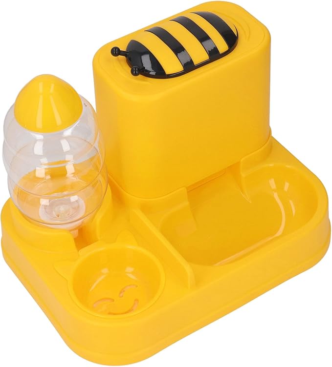 2 in 1 Automatic Pet Feeder and Water Dispenser, Large Capacity Dry Wet Separation Dog Cat Food and Water Dispenser Set, Suitable for All Freeze Dried, Made of Food Grade