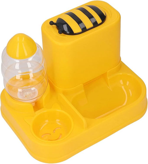 2 in 1 Automatic Pet Feeder and Water Dispenser, Large Capacity Dry Wet Separation Dog Cat Food and Water Dispenser Set, Suitable for All Freeze Dried, Made of Food Grade
