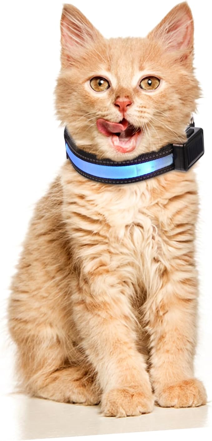 Happyyami Led Solar Collar for Dogs Night Safety Pet Supplies Cute Dog Collar USB Rechargeable
