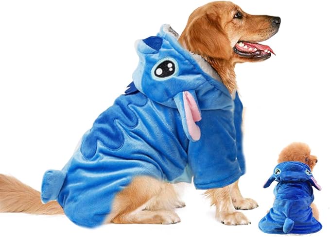 Dog Costume, Gimilife Dog Hoodie, Dogs Halloween Costume Pet Xmas Pajamas Outfit, Pet Coat Cartoon Costumes for Small Medium Large Dogs and Cats for Halloween Christmas and Winter -M