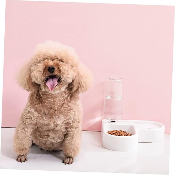 Kisangel Automatic Water Feeding Bowl for Dogs and Cats Pet Drinking Tool Unique Design Easy to Non-tip Smooth for Home Decor