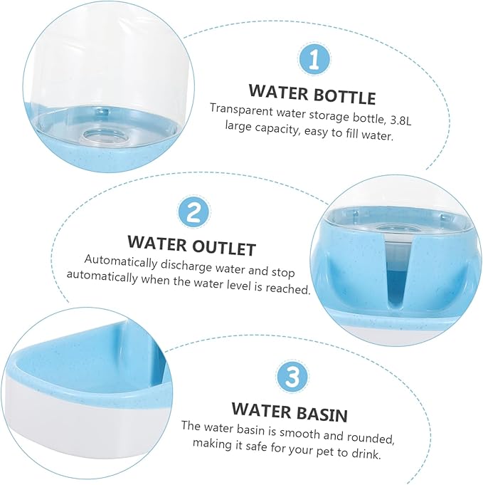 Automatic Pet Water Dispenser with Smooth Surface Cats and Rabbits Capacity Compact and Portable Water Bowl for Home Use