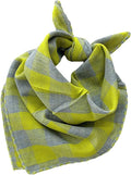 Double Layers Two Tones Dog Cotton Square Bandana Bibs Scarf Kerchief for Small Medium Dogs Boy or Girl - DCB16 G&G