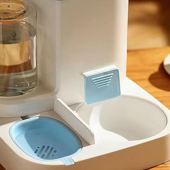 Pet Feeder and Water Dispenser, Gravity-Cats Food and Water Dispenser Set, Automatic Dogs Feeder and Waterer, for Puppy Kitten Dogs