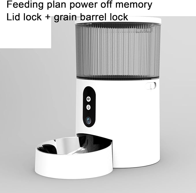 Smart Pet Feeder, Remote Control Automatic Feeder, 3L Large Capacity Food Tank, Real-Time Video Monitoring