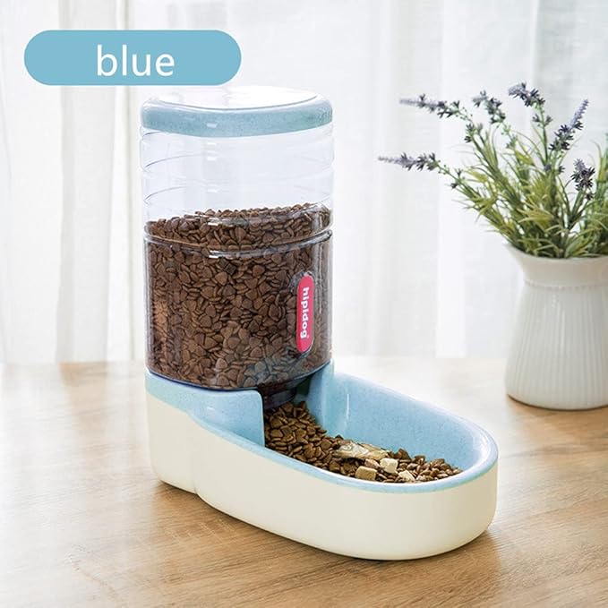 Pet Automatic Feeder Water Feeder Dog&Cat 3.8L 1pc (Blue Feeder)