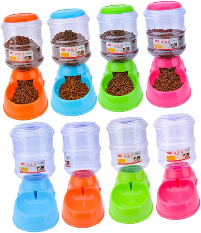 Pet Food Bowl Water Fountain Automatic Cat Feeder Stand Dogs Large Bowl Stand
