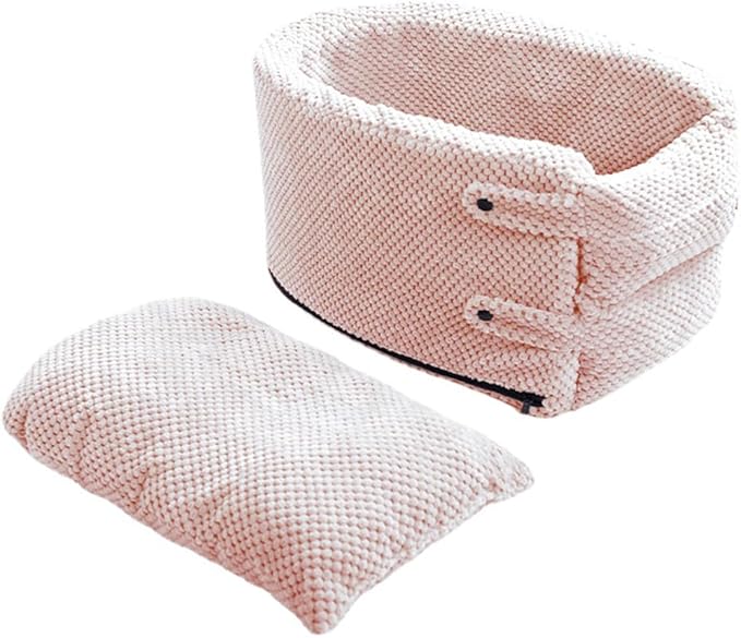 Portable Center Console Dogs Cats Car Bed, Pet Booster Seat, Comfortable Pet Armrest Car Seat, Coral Velvet Travel Pet Console Seat - Pink