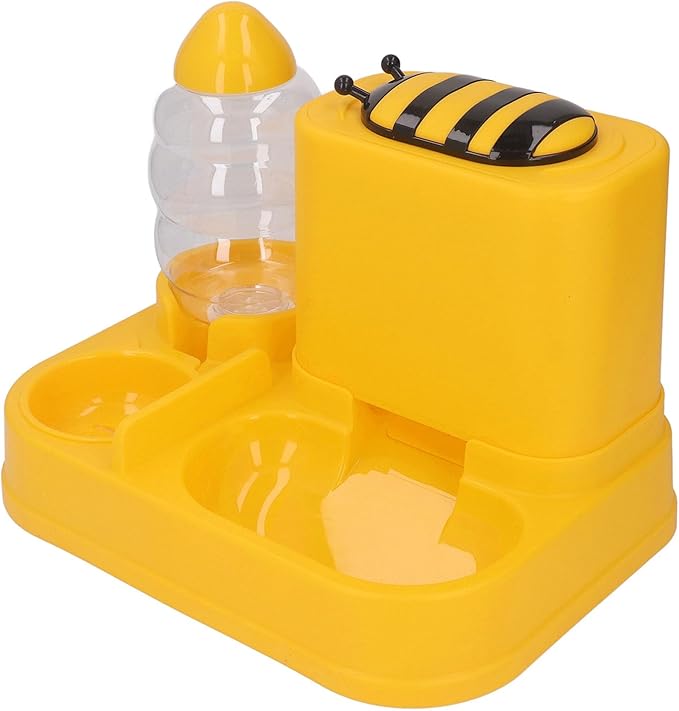 2 in 1 Automatic Pet Feeder and Water Dispenser for Cats Dogs Large Capacity Dry Wet Separation Food and Water Dispenser Set Easy to Assemble and Use