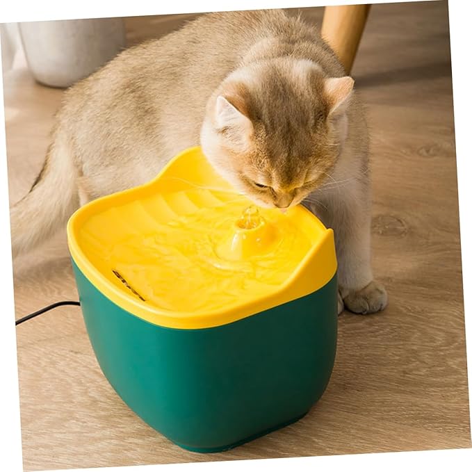 1pc Automatic Pet Water Dispenser Cat Ear Design Convenient Electric Drinking Bowl for Cats and Dogs Material Easy to Refill for Home Use