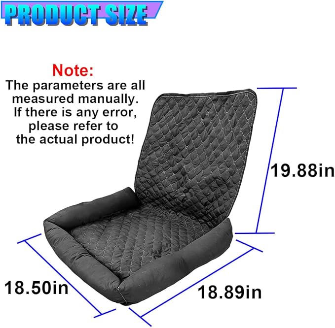 Dog Car Seat, Waterproof Pet Auto Safety Front Seat Cushion, Soft Multifunctional Puppy Car Seats Cover, Universal Washable Vehicle Travel Accessories for Small to Medium Dogs (Gray)