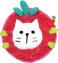 Fluffy Animal Face Snuffle Mat for Pets Interactive Nose Work Toy for Rabbits Hamsters Chinchillas and Dogs (V10)