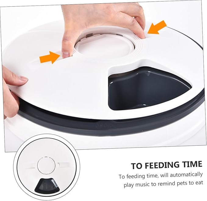 Mipcase Timed Auto Pet Feeder Meal Automatic Cat Feeder Timer Smart Pet Food Bowl Easy to Space-Saving Design for Feeding Schedules