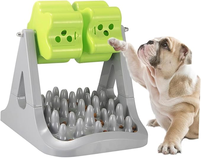 Toyvian Automatic Dog Feeding Toy Choking PET Feeder Rotating Design 1-Piece Dog Food Dispenser for Training and Interactive Play