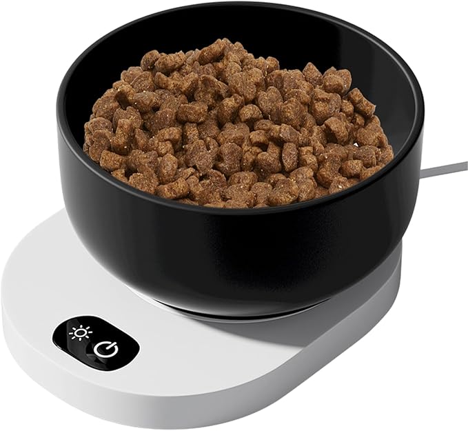 Pet Heated Water Bowl - Automatic Temperature Control, Ceramic Dog Cat Feeder, 35°C Warm Drinking Dish | Indoor Outdoor Home Table for Indoor Outdoor Home Table