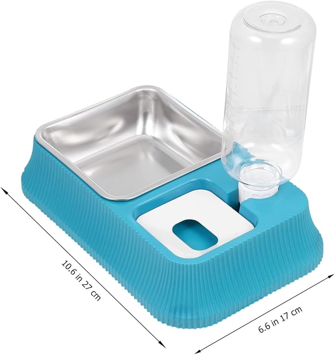 TOYANDONA Pet Feeder Detachable Dog Bowl with Non Slip Base Automatic Water Dispenser for Cats Dogs and Rabbits Easy to and Replace for Indoor Use