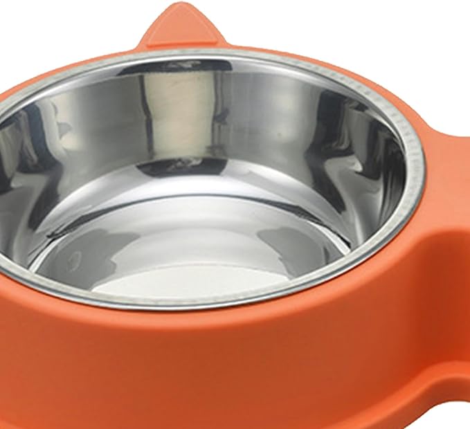 Dog Water and Food Bowl Set, 2 in 1 Automatic Cat Feeder Pet Water Dispenser Double Cat Bowls with Automatic Water Dispenser for Dogs Cats