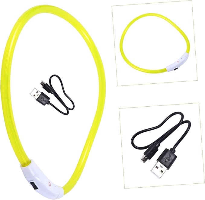 NOLITOY 3pcs Led Dog Collar Glowing Puppy Collar Stylish Design Comfortable for Dogs Puppy Cat Rechargeable Led Light Safe for