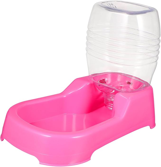 Happyyami Puppy Water Feeder Outdoor Pet Water Bottle Small Cat Water Dispenser 0.25 Gal for Indoor Cats Cat Bowls Pet Feeder Automatic Dog Food Bowl Pet Drinking Tool Basin Cat Food Pink