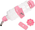 HANABASS Automatic Pet Water Feeder 473ml Capacity Pink Rabbit Cat Drink Dispenser