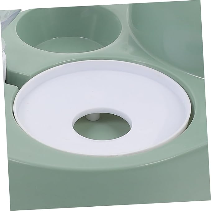 POPETPOP Automatic PET Feeder with Water Dispenser Dual Bowl Design for Cats and Small Dogs Skid Base Detachable for Easy Cleaning for Indoor Use