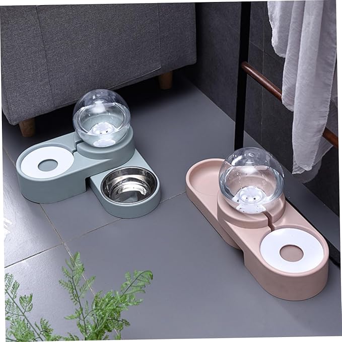Automatic PET Water Feeder Double Bowl System Cat and Dog Water Dispenser Plastic Easy to Clean Suitable for Indoor and Outdoor Use