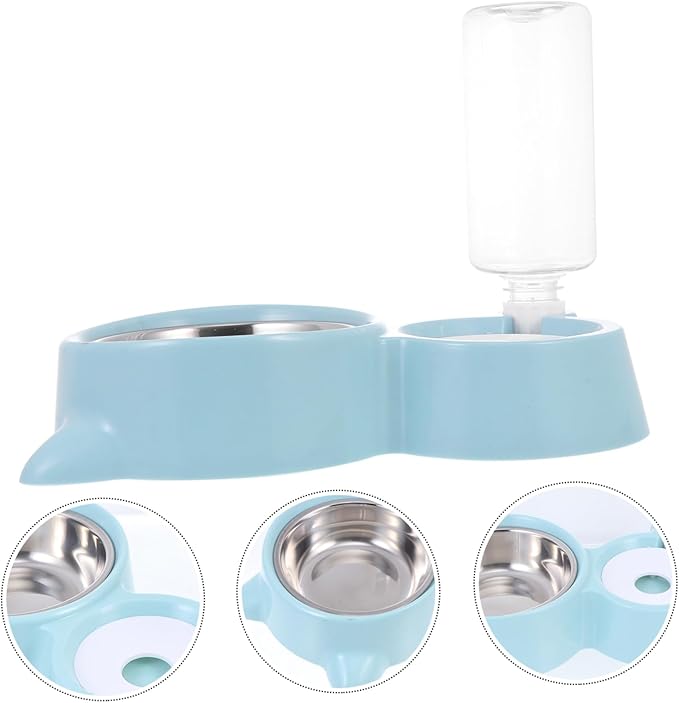 1pc Automatic Pet Feeder and Water Dispenser Bowl -Spill Feeding Non- Design for Comfortable Dining