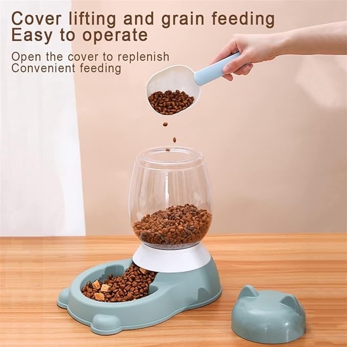 Automatic Pet Water Dispenser & Feeder, 3.8L Large Capacity Water Fountain for Dogs & Cats