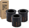 Dog Water Bowl Dispenser Filters 3 Pack, Maifan Stone Filter Replacement for ZOMISIA 6L 8L 11L Dog Water Dispenser, Black