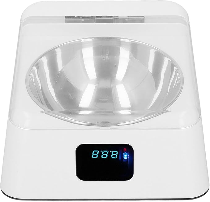 Smart Pet Feeder with Infrared Sensor, Pet Feeder with Automatic Cover, Easy to Use for Small and Medium Pets in Veterinary Clinics, 350ml Capacity Bowl