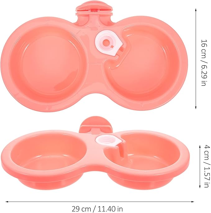 Dog Kennel Dog Kennel 2pcs Double Cage Dog Bowls Detachable Crate Food Bowl Automatic Water Dispenser Bottle Pet Hanging Feeder Dish for Rabbit Puppy Bird Cat Dog Bowl Dog Bowl