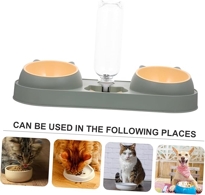 Happyyami Dog Automatic Water Dispenser Dog Food Container Pet Food Dispenser Bowl Random Style