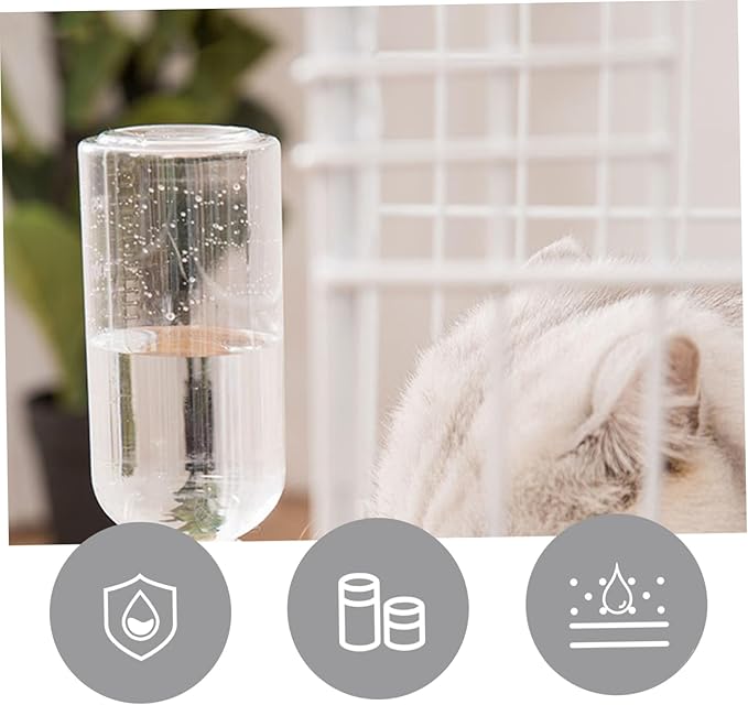 Automatic Pet Water Dispenser Water Feeder for Cats and Dogs Easy to Install Durable Material for Cages and Pet Supplies White