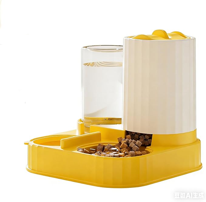 New Automatic Cat Feeder Dog Bowl Pet Bowl Cat Basin 2-in-1 Water Dispenser Cat Bowl Pet Supplies Cross-Border