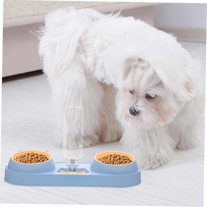 ibasenice Pet Feeder Automatic Cat Dog Feeder Elevated Food Bowls Pet Feeding Device Cat Food Bowl Water Dispenser