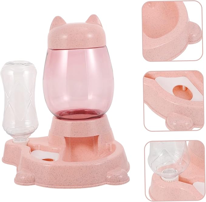 1PC Automatic Cat Water Dispenser and Dog Bowl Feeder Non Slip Design Prevents Wetting Pets Hair for Cats and Dogs Promotes Healthy Eating Habits