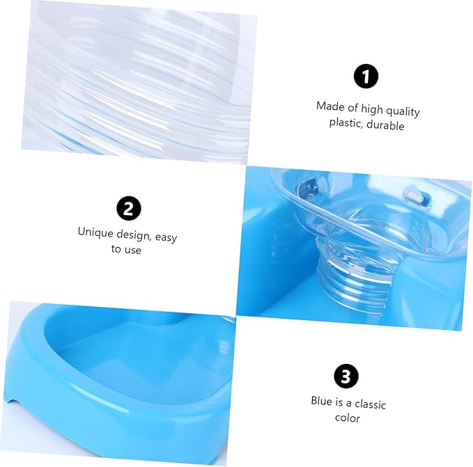 FRCOLOR 3pcs Pet Water Feeder Bowl Creative Drinking Tool for Dogs and Puppies Automatic Water Dispenser for Home and Pet Shops