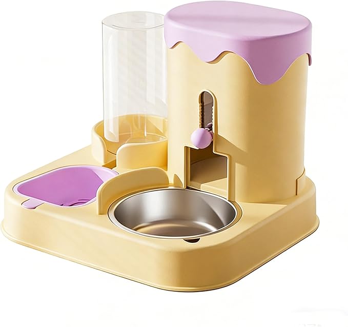 Pet Feeder, cat and Dog Food Bowl, pet Feeding and Drinking All-in-one Machine.