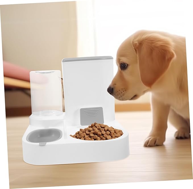 Automatic Pet Food and Water Dispenser with Dry and Wet Separation and Cats Easy to Clean Detachable Pet Feeder for Convenient Feeding and Hydration