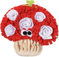 Vegetable Shaped Snuffle Mat for Dogs, Fun Slow Feeding Pad with Crinkle Paper and Squeaker, Interactive Nose Work Toy for Boredom Relief 50x40cm (Mushroom)