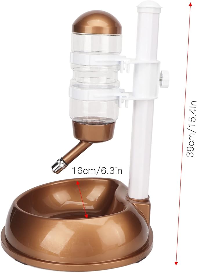 Adjustable Height Dog Water Feeder Bowl with Detachable Design, Nonslip Pet Water Dispenser Bottle for Small Cat, Multifunctional Automatic Food Bowl, Height Adjustable