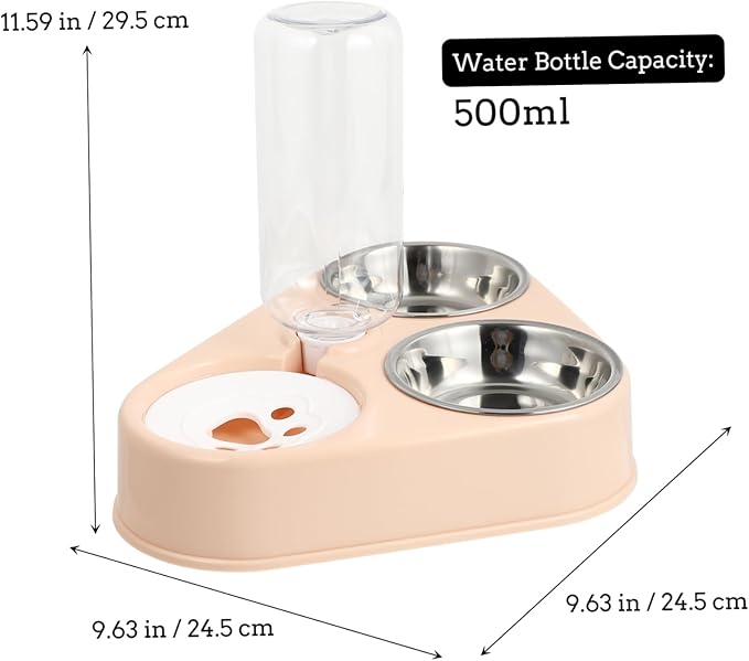 YARNOW Automatic Pet Water Dispenser Capacity and Non-Slip Stainless Steel Bowls for Cats and Dogs Easy to Water Feeder and Dog Bottle
