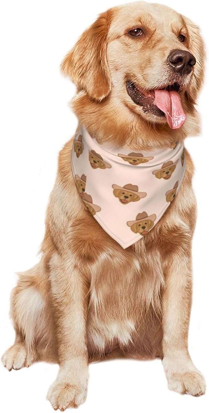 Western Dog Bandanas, Cartoon Cowboy Dog Scarf, Accessories Puppy Kitten Party Festival and Daily Wearing,West Cowboy Accessories Party Cosplay (Puppy)