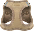 Best Pet Supplies - All Weather Plush, Reflective, No Pull Harness for Small, Medium Dogs, Cats - Secure with Hook & Loop Fastener, Buckle, Double D-Rings - Latte Suede, XL